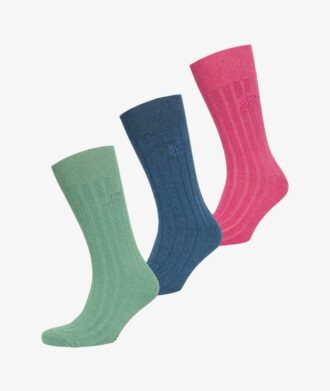 3-pack unisex-strumpor i Organic Cotton med ribbad mudd