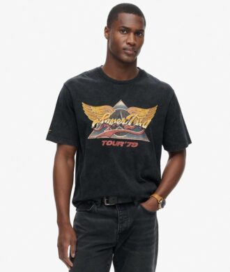 70-talsrock-T-shirt med tryck