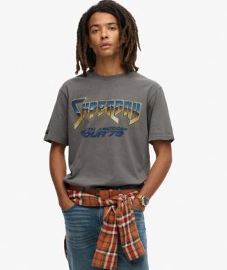 70-talsrock-T-shirt med tryck