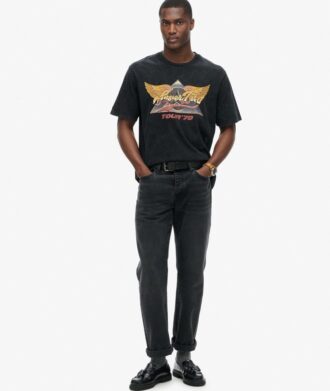 70-talsrock-T-shirt med tryck