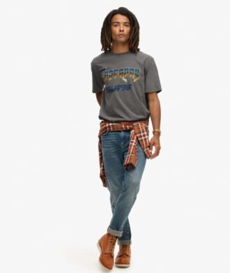 70-talsrock-T-shirt med tryck