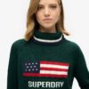 Americana stickad tröja med rullkrage