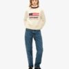 Americana stickad tröja med rullkrage