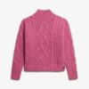 Aran-polotröja med kabelstickning