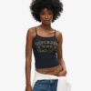 Athletic College Graphic Rib Cami Top Athletic College Graphic Rib Cami Top