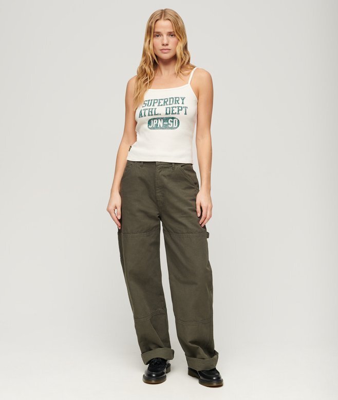 Athletic College Graphic Rib Cami Top Athletic College Graphic Rib Cami Top
