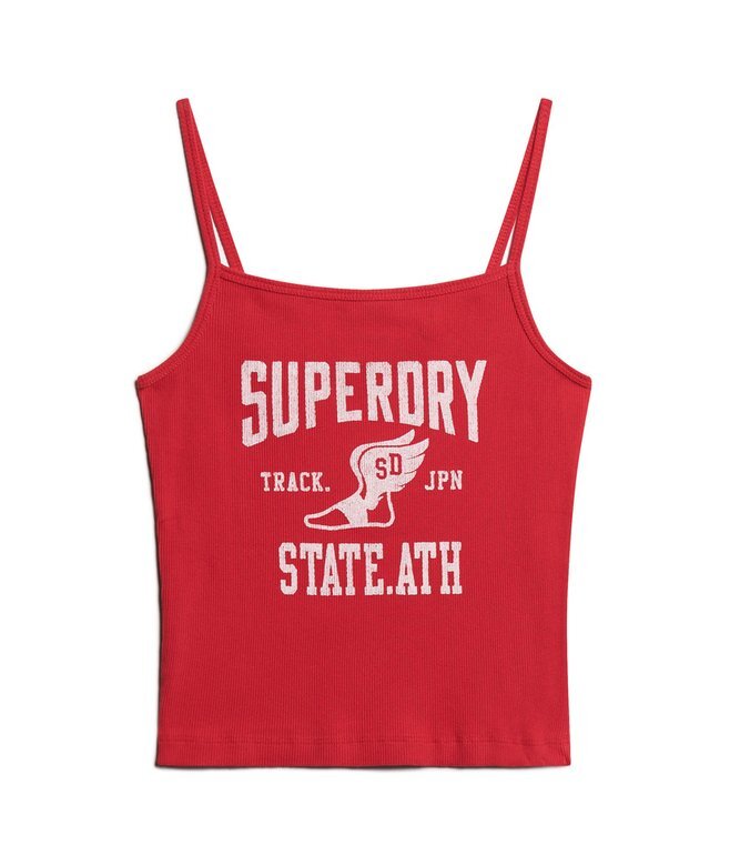 Athletic College Graphic Rib Cami Top Athletic College Graphic Rib Cami Top