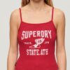 Athletic College Graphic Rib Cami Top Athletic College Graphic Rib Cami Top