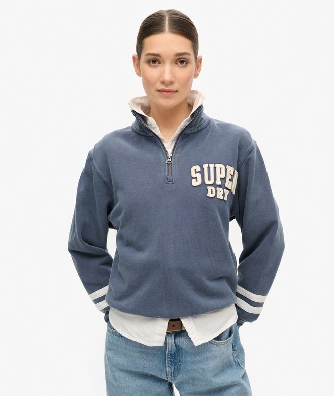 Athletic Essentials Applique Half Zip Sweatshirt Athletic Essentials Applique Half Zip Sweatshirt