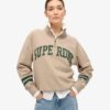 Athletic Essentials Applique Half Zip Sweatshirt Athletic Essentials Applique Half Zip Sweatshirt