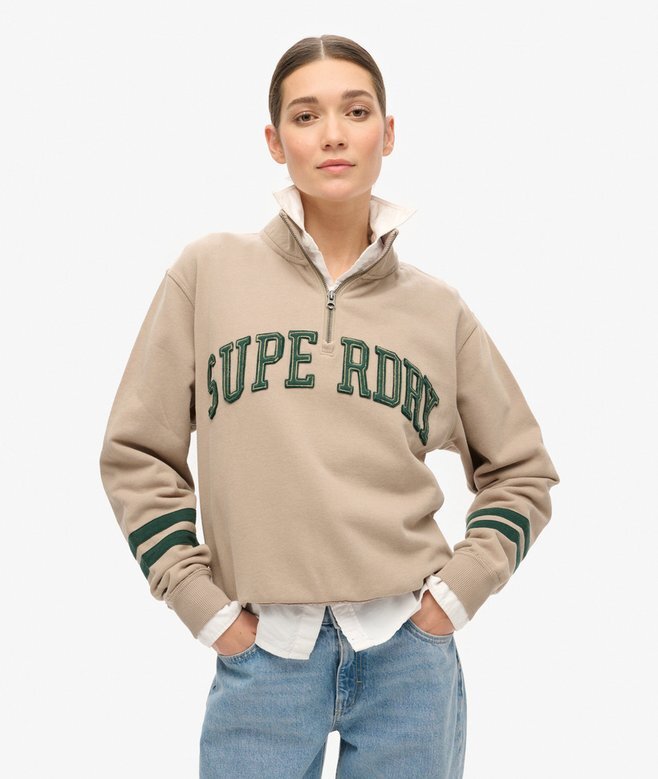 Athletic Essentials Applique Half Zip Sweatshirt Athletic Essentials Applique Half Zip Sweatshirt