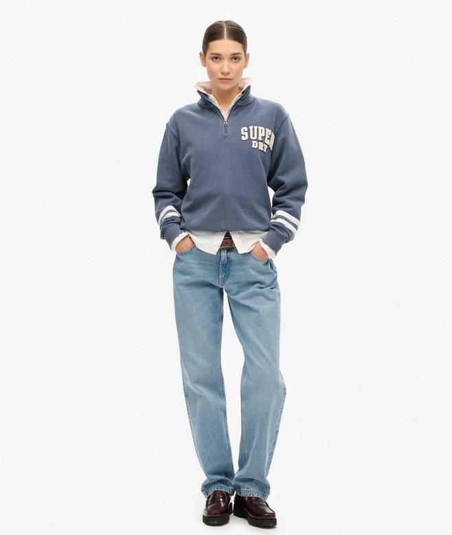 Athletic Essentials Applique Half Zip Sweatshirt Athletic Essentials Applique Half Zip Sweatshirt