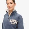 Athletic Essentials Applique Half Zip Sweatshirt Athletic Essentials Applique Half Zip Sweatshirt