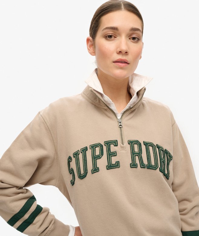 Athletic Essentials Applique Half Zip Sweatshirt Athletic Essentials Applique Half Zip Sweatshirt