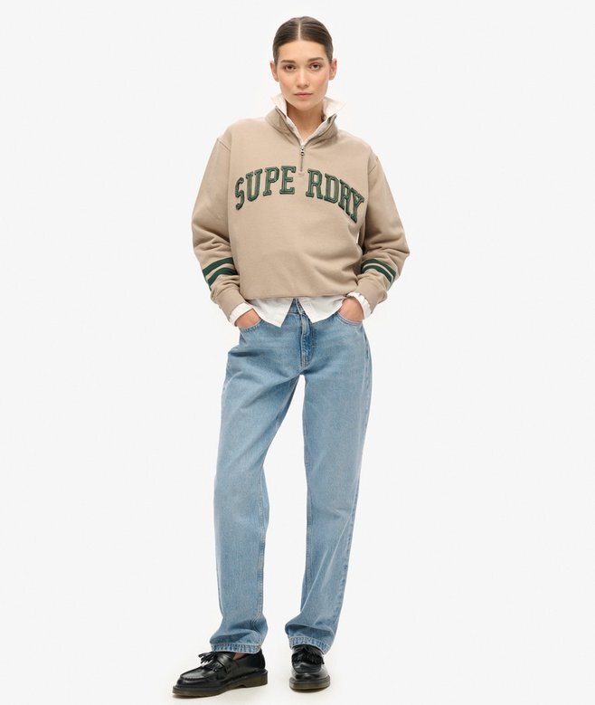 Athletic Essentials Applique Half Zip Sweatshirt Athletic Essentials Applique Half Zip Sweatshirt
