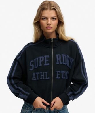 Athletic Essentials Applique Loose Zip Track Top
