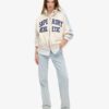 Athletic Essentials Applique Loose Zip Track Top Athletic Essentials Applique Loose Zip Track Top