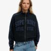 Athletic Essentials Applique Loose Zip Track Top
