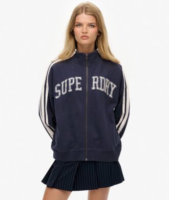 Athletic Essentials Applique Loose Zip Track Top