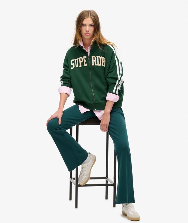 Athletic Essentials Applique Loose Zip Track Top Athletic Essentials Applique Loose Zip Track Top