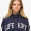 Athletic Essentials Applique Loose Zip Track Top