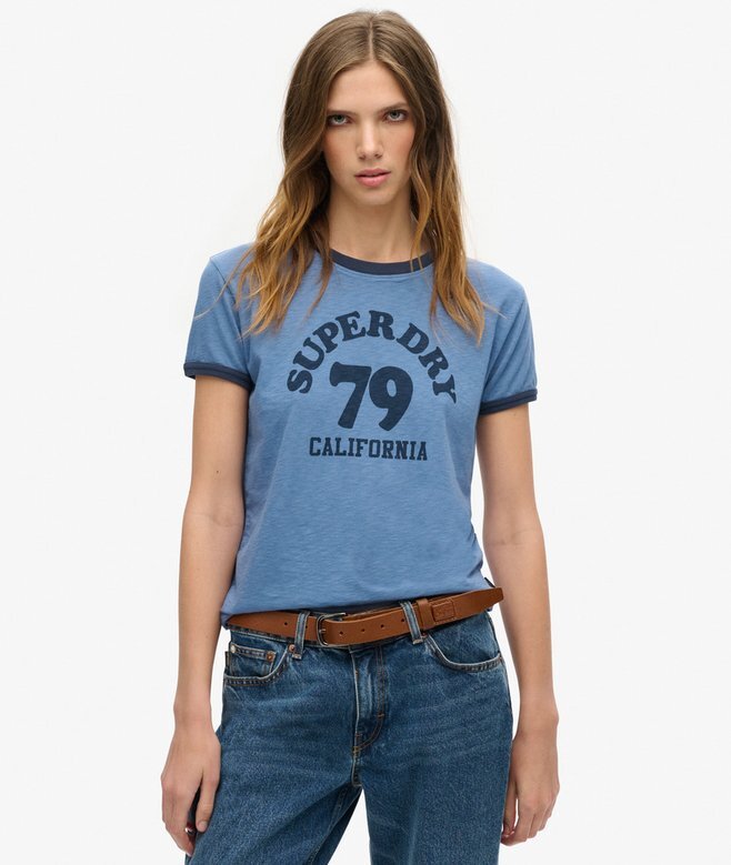 Athletic Essentials Beach Graphic Ringer T-shirt Athletic Essentials Beach Graphic Ringer T-shirt