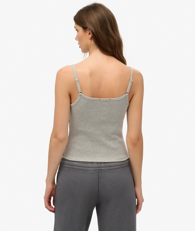 Athletic Essentials Broderad Cami-top med knappar Athletic Essentials Broderad Cami-top med knappar