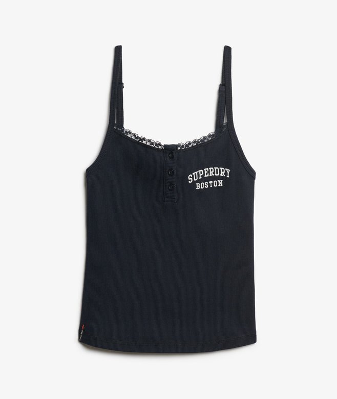 Athletic Essentials Broderad Cami-top med knappar Athletic Essentials Broderad Cami-top med knappar