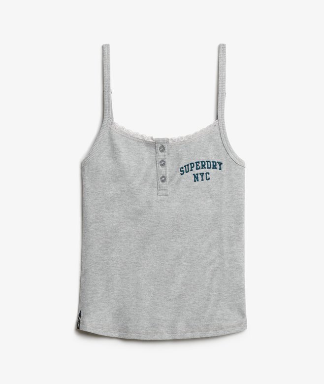 Athletic Essentials Broderad Cami-top med knappar Athletic Essentials Broderad Cami-top med knappar
