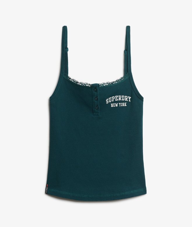 Athletic Essentials Broderad Cami-top med knappar Athletic Essentials Broderad Cami-top med knappar
