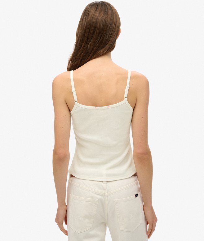 Athletic Essentials Cami-top med tryck och knappar Athletic Essentials Cami-top med tryck och knappar