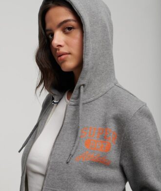 Athletic Essentials Crop Zip Hoodie