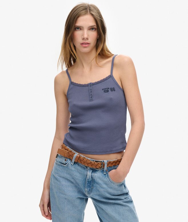 Athletic Essentials Graphic Button Cami Athletic Essentials Graphic Button Cami