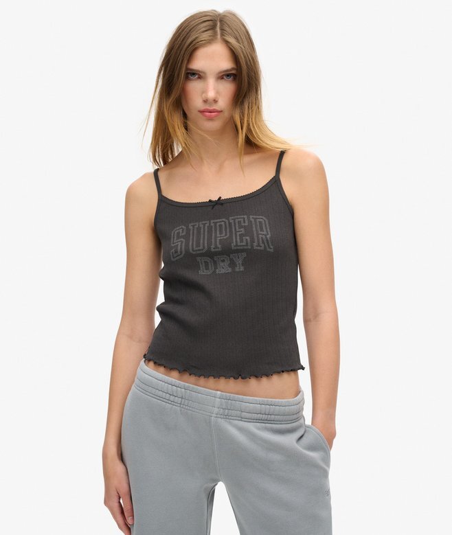 Athletic Essentials Graphic Pointelle Cami Top Athletic Essentials Graphic Pointelle Cami Top