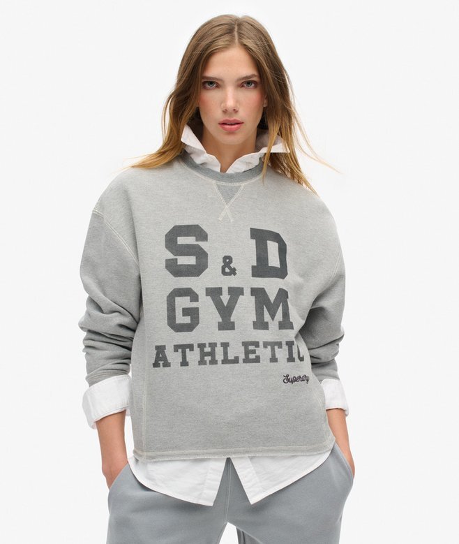 Athletic Essentials Loose Crop Crew Sweatshirt Athletic Essentials Loose Crop Crew Sweatshirt