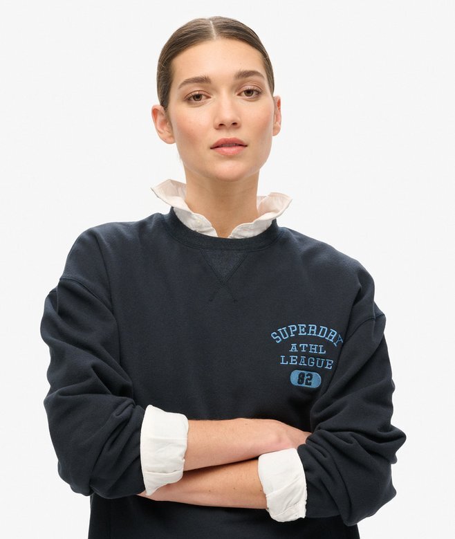 Athletic Essentials Loose Crop Crew Sweatshirt Athletic Essentials Loose Crop Crew Sweatshirt