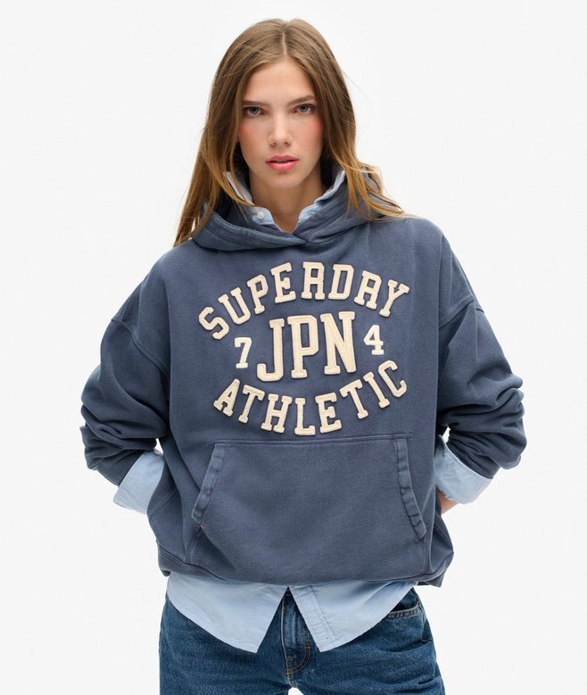 Athletic Essentials Oversized-hoodie med applikation Athletic Essentials Oversized-hoodie med applikation