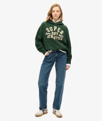 Athletic Essentials Oversized-hoodie med applikation