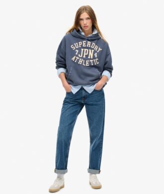 Athletic Essentials Oversized-hoodie med applikation