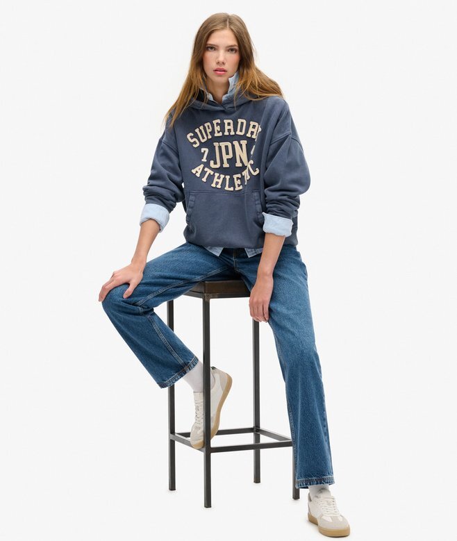 Athletic Essentials Oversized-hoodie med applikation Athletic Essentials Oversized-hoodie med applikation