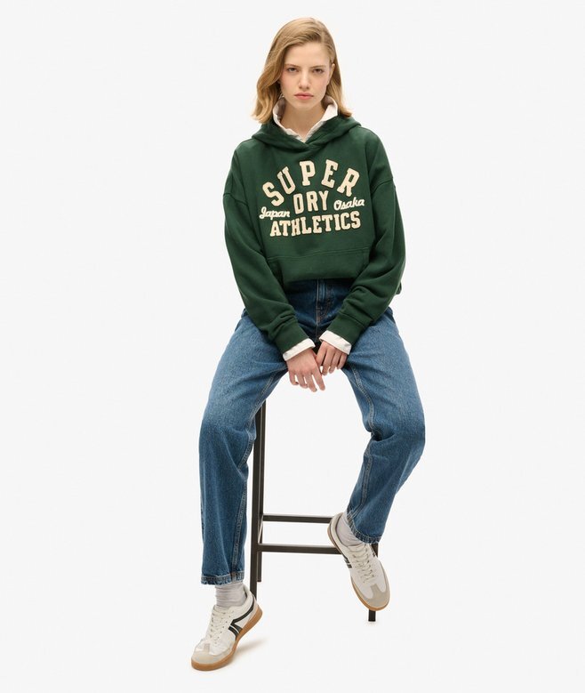 Athletic Essentials Oversized-hoodie med applikation Athletic Essentials Oversized-hoodie med applikation