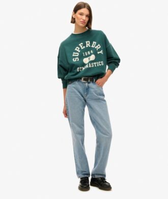 Athletic Essentials Oversized-Sweatshirt med tryck