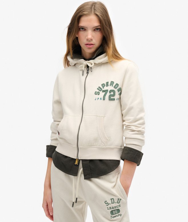 Athletic Essentials Relaxed Crop Zip-Hoodie Athletic Essentials Relaxed Crop Zip-Hoodie