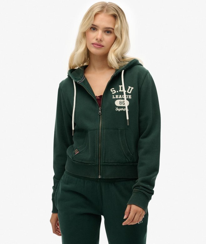Athletic Essentials Relaxed Crop Zip-Hoodie Athletic Essentials Relaxed Crop Zip-Hoodie