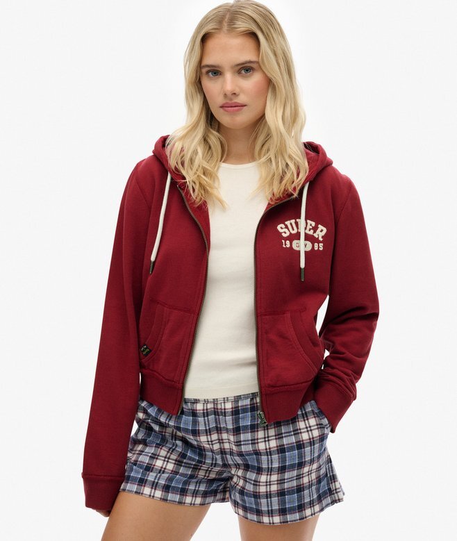 Athletic Essentials Relaxed Crop Zip-Hoodie Athletic Essentials Relaxed Crop Zip-Hoodie