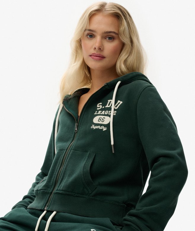 Athletic Essentials Relaxed Crop Zip-Hoodie Athletic Essentials Relaxed Crop Zip-Hoodie