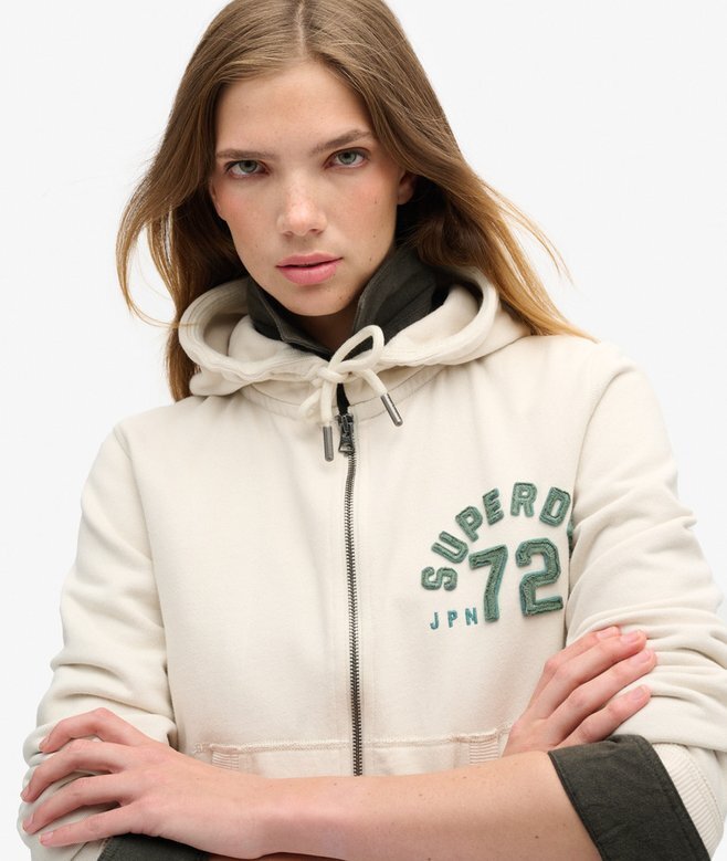 Athletic Essentials Relaxed Crop Zip-Hoodie Athletic Essentials Relaxed Crop Zip-Hoodie