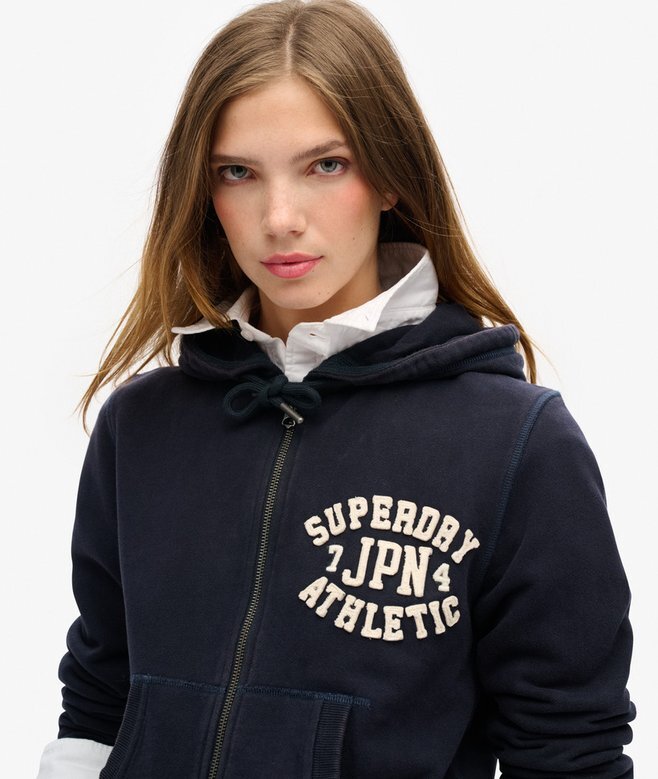 Athletic Essentials Relaxed Crop Zip-Hoodie Athletic Essentials Relaxed Crop Zip-Hoodie