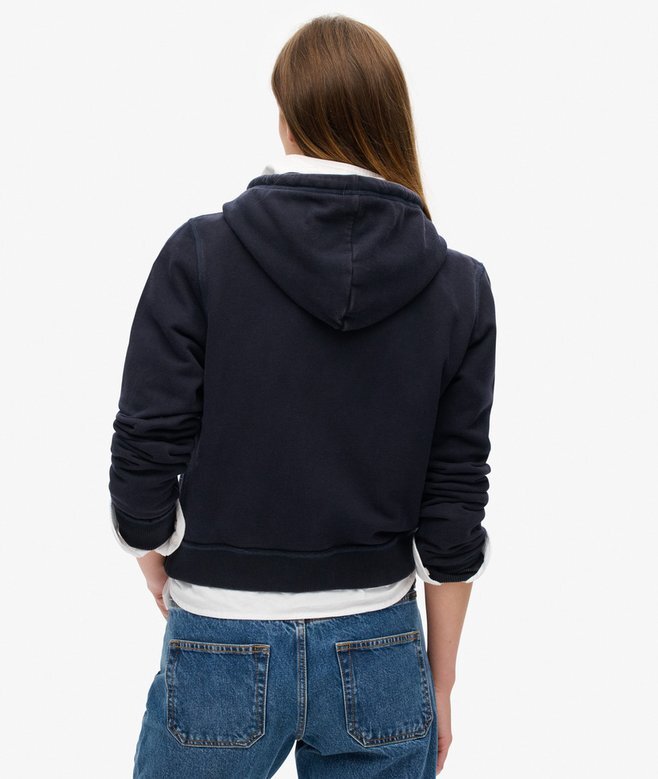Athletic Essentials Relaxed Crop Zip-Hoodie Athletic Essentials Relaxed Crop Zip-Hoodie