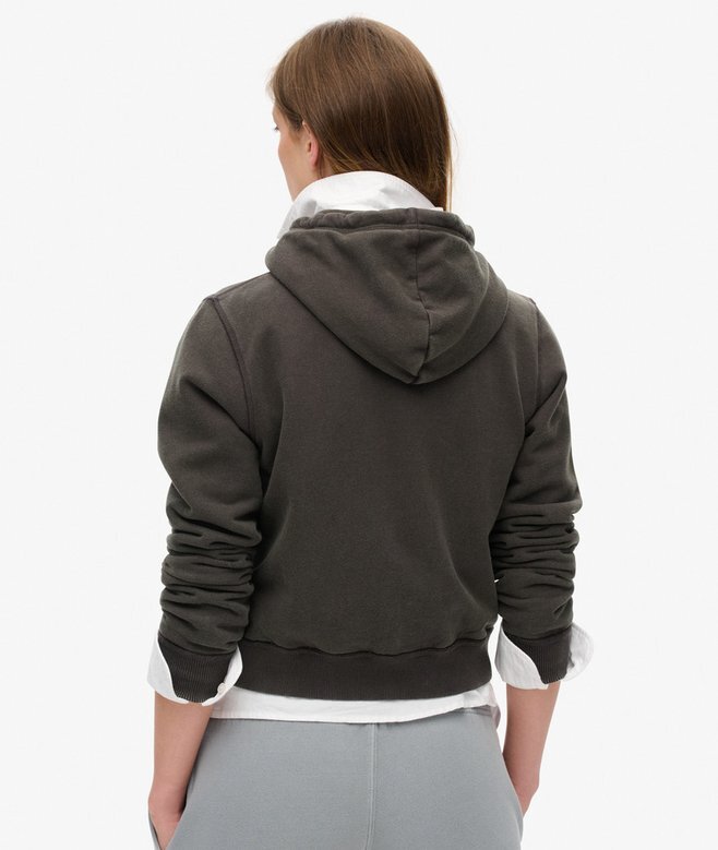 Athletic Essentials Relaxed Crop Zip-Hoodie Athletic Essentials Relaxed Crop Zip-Hoodie